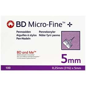 BD Micro-Fine Pen Needles 0.25mm (31G) x 5mm