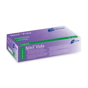 Meditrade Viola (Violet) Powder Free 100 Nitrile Gloves – Large